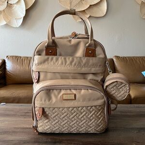 SOLD - BobbleRoo Tan Diaper Bag Backpack